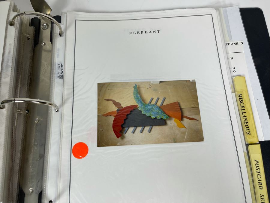 David Lavington (American, 1951–1995) David Lavington's Portfolio Binder Of His Artwork Including Seragraphs And Sculptures With Price Sheet And Artist Biography [Photo 44]