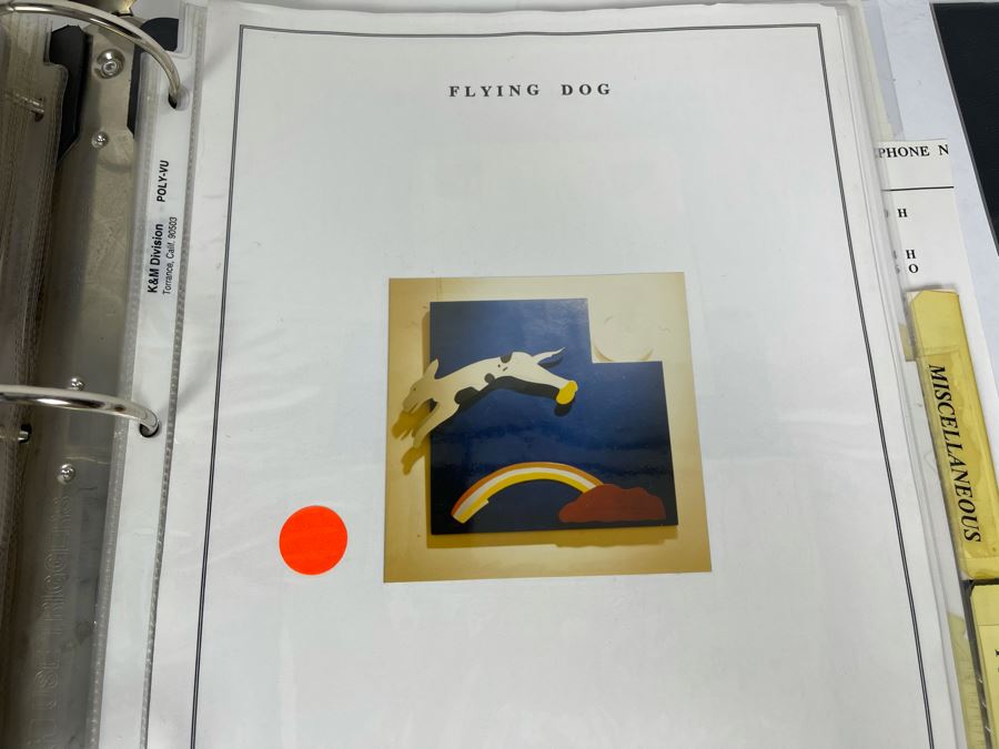 David Lavington (American, 1951–1995) David Lavington's Portfolio Binder Of His Artwork Including Seragraphs And Sculptures With Price Sheet And Artist Biography [Photo 45]