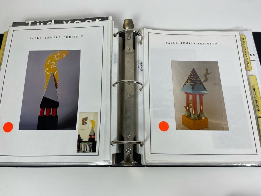 David Lavington (American, 1951–1995) David Lavington's Portfolio Binder Of His Artwork Including Seragraphs And Sculptures With Price Sheet And Artist Biography [Photo 41]