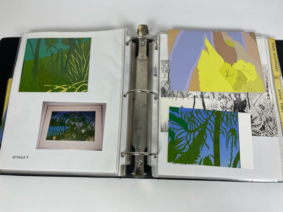 David Lavington (American, 1951–1995) David Lavington's Portfolio Binder Of His Artwork Including Seragraphs And Sculptures With Price Sheet And Artist Biography [Photo 20]