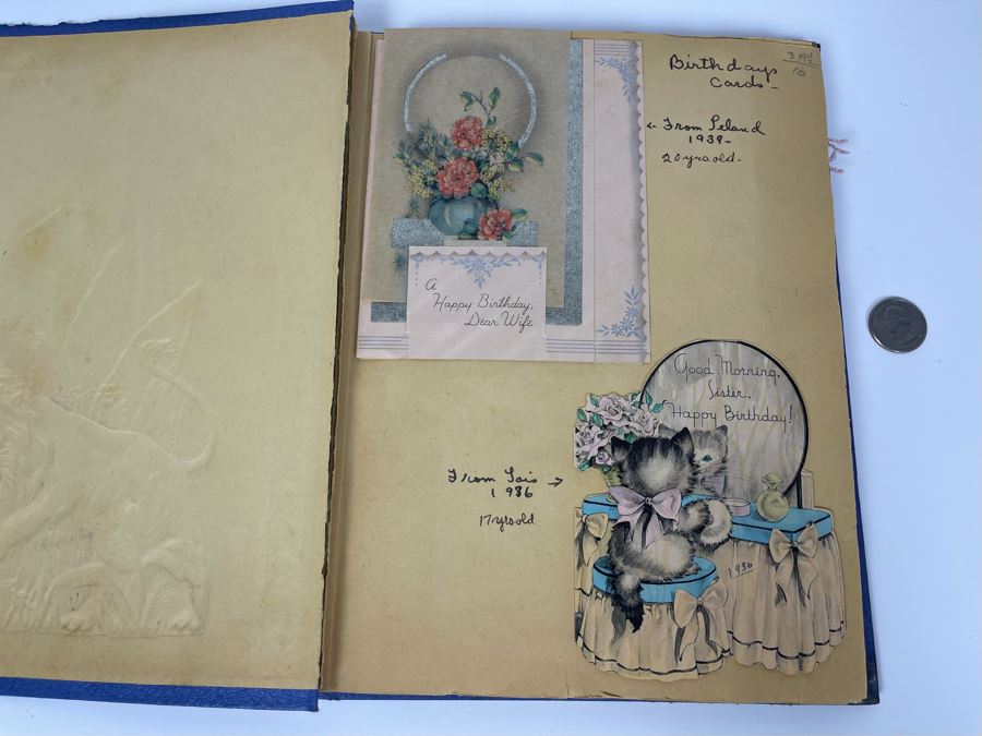 Vintage Scrapbook Featuring Vintage 1930s Cards [Photo 3]