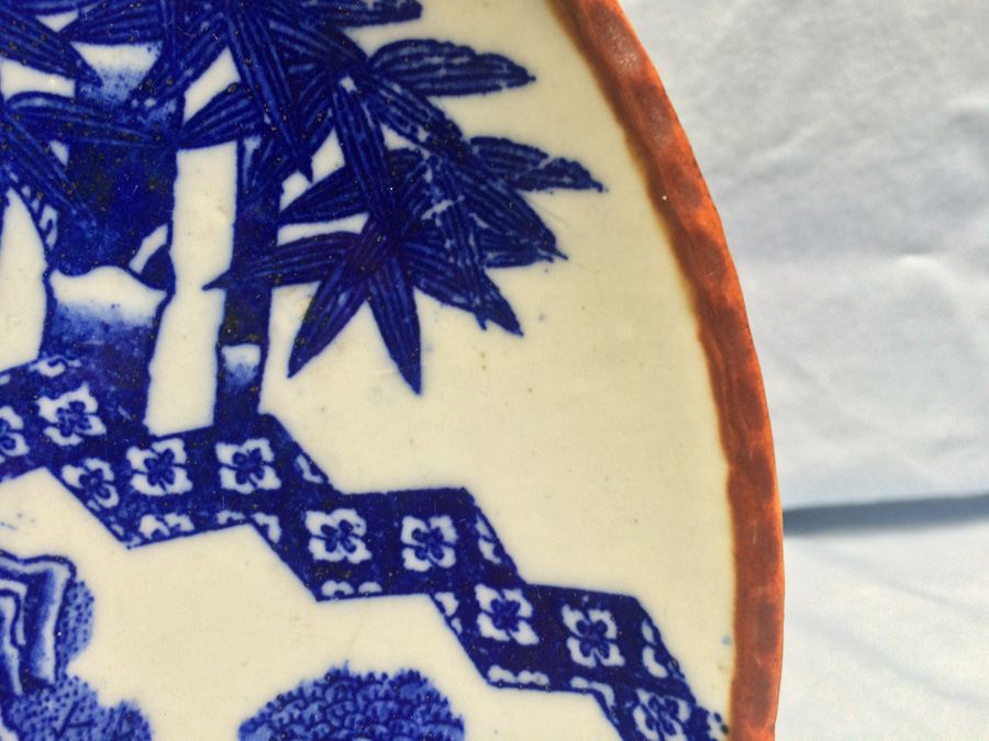 Meiji Japanese Transferware Blue and White Porcelain Plate [Photo 11]
