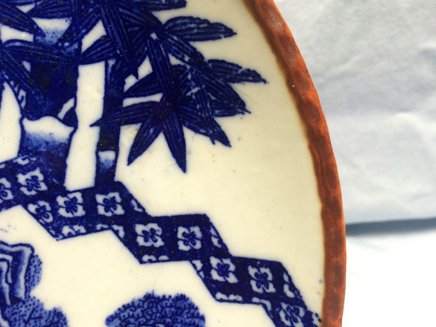 Meiji Japanese Transferware Blue and White Porcelain Plate [Photo 10]