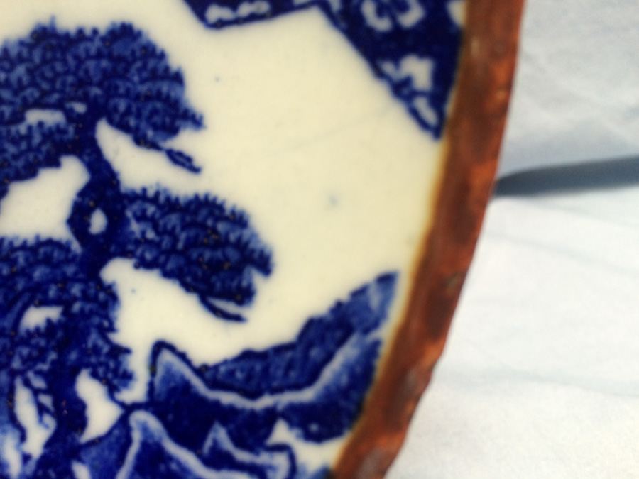 Meiji Japanese Transferware Blue and White Porcelain Plate [Photo 9]
