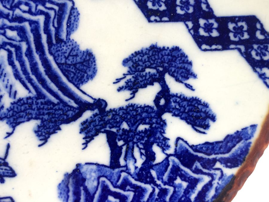 Meiji Japanese Transferware Blue and White Porcelain Plate [Photo 6]