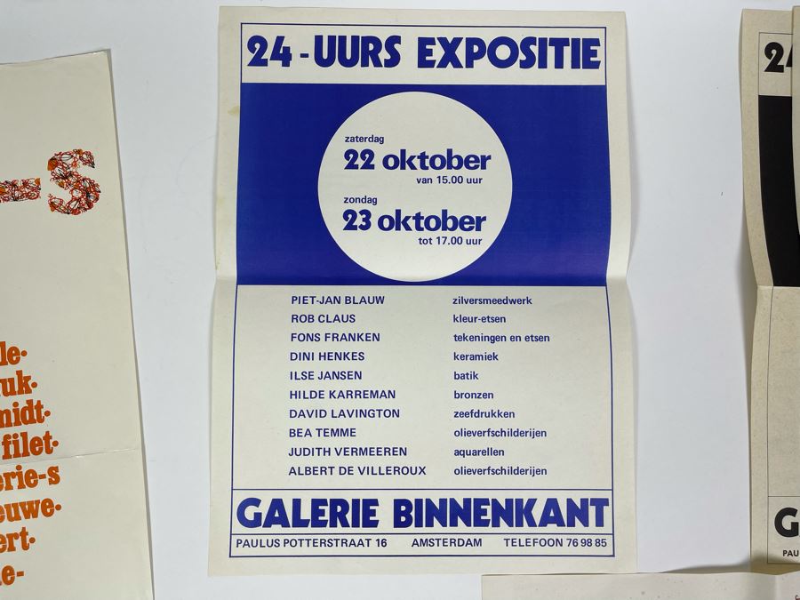 David Lavington (American, 1951–1995) Various European Amsterdam Holland Art Gallery Posters Featuring David Lavington [Photo 9]