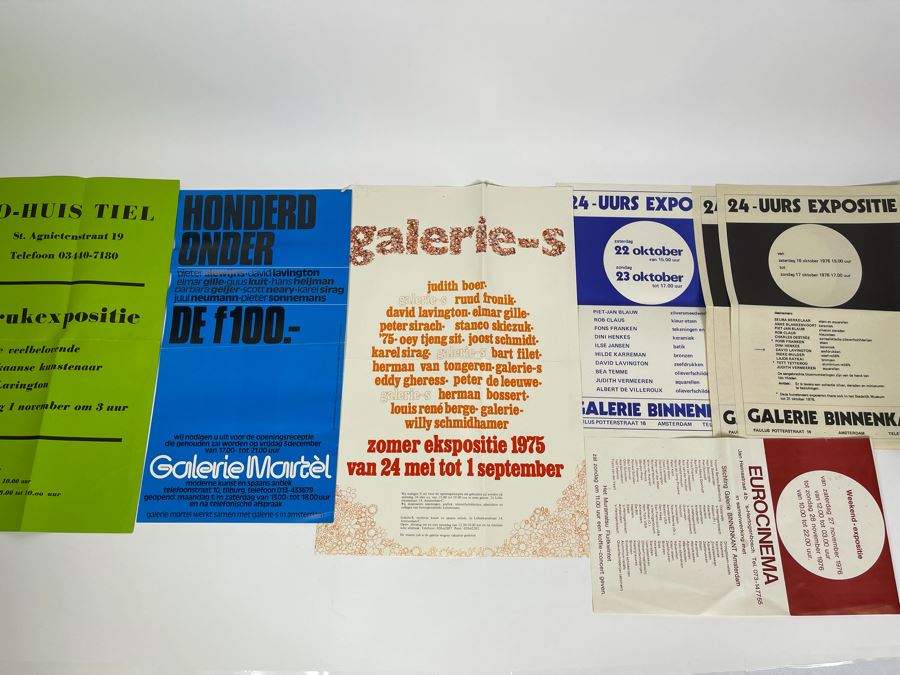 David Lavington (American, 1951–1995) Various European Amsterdam Holland Art Gallery Posters Featuring David Lavington [Photo 1]
