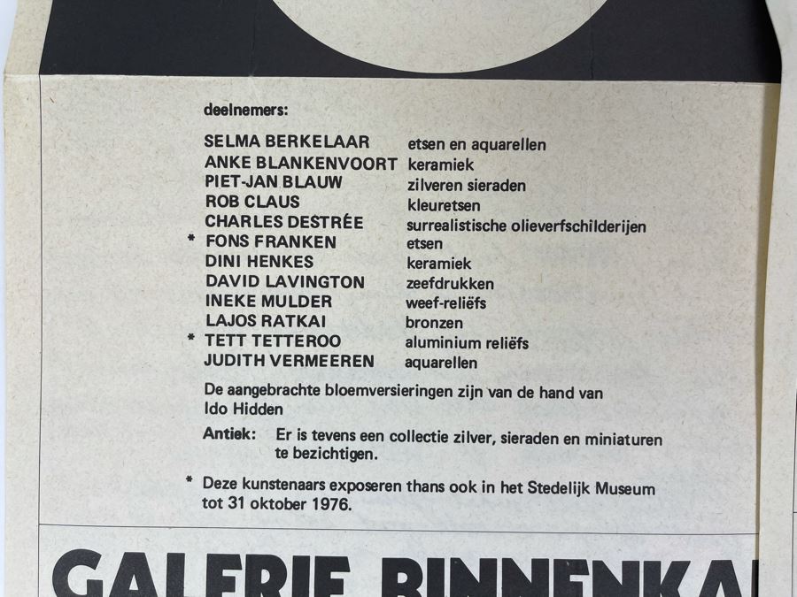 David Lavington (American, 1951–1995) Various European Amsterdam Holland Art Gallery Posters Featuring David Lavington [Photo 12]