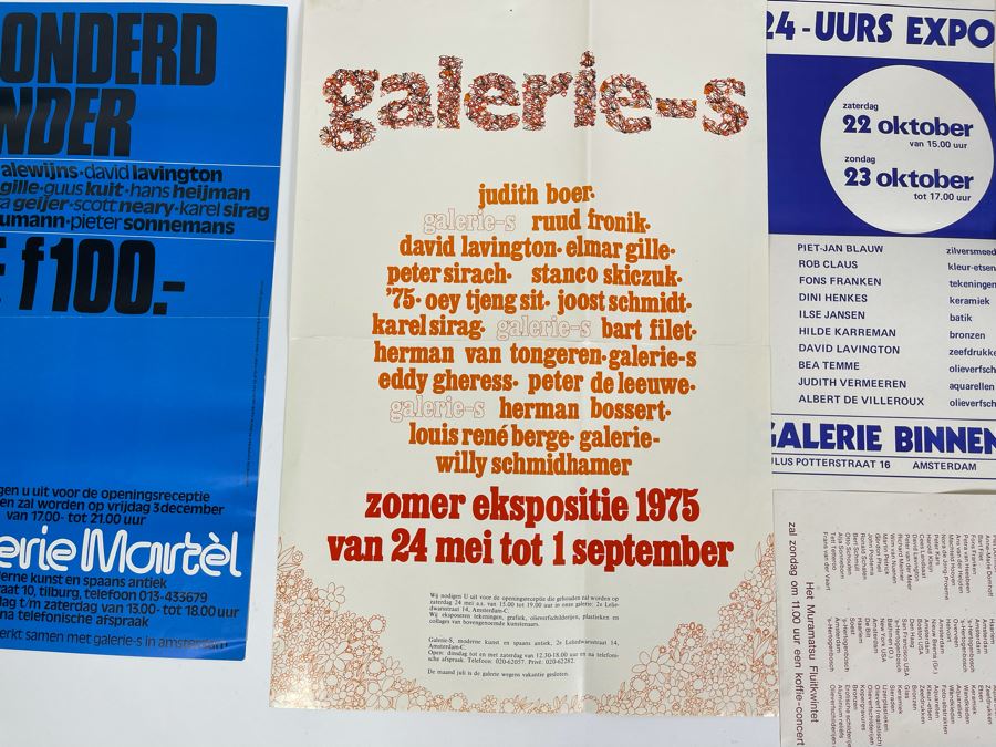 David Lavington (American, 1951–1995) Various European Amsterdam Holland Art Gallery Posters Featuring David Lavington [Photo 7]