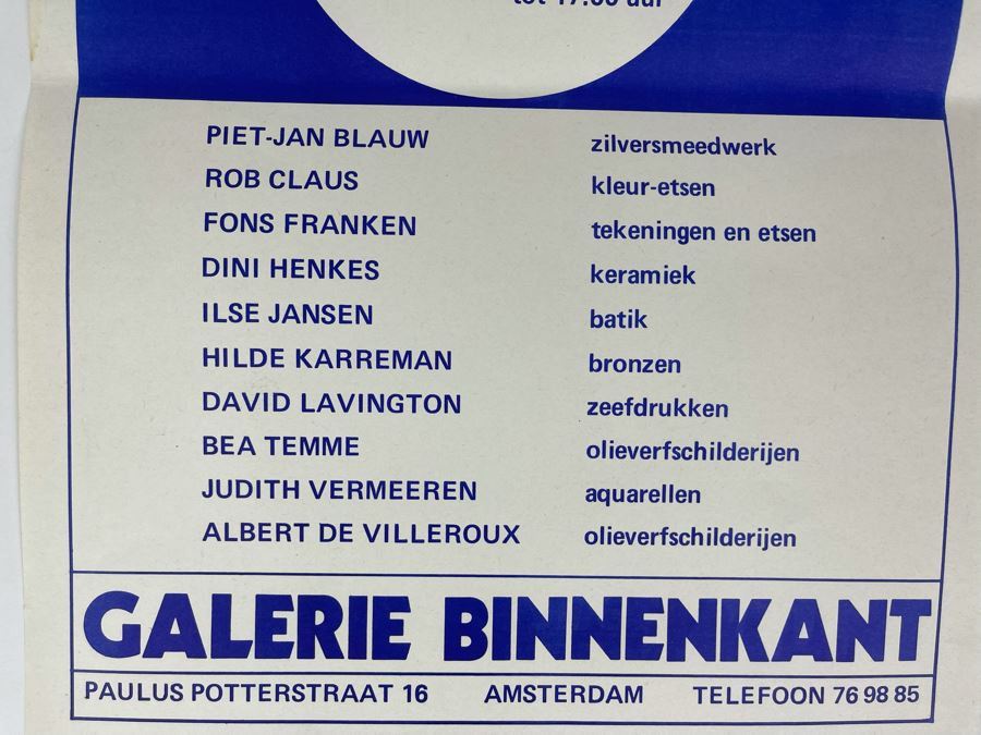 David Lavington (American, 1951–1995) Various European Amsterdam Holland Art Gallery Posters Featuring David Lavington [Photo 10]