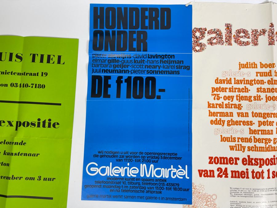 David Lavington (American, 1951–1995) Various European Amsterdam Holland Art Gallery Posters Featuring David Lavington [Photo 5]