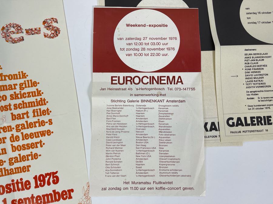 David Lavington (American, 1951–1995) Various European Amsterdam Holland Art Gallery Posters Featuring David Lavington [Photo 13]