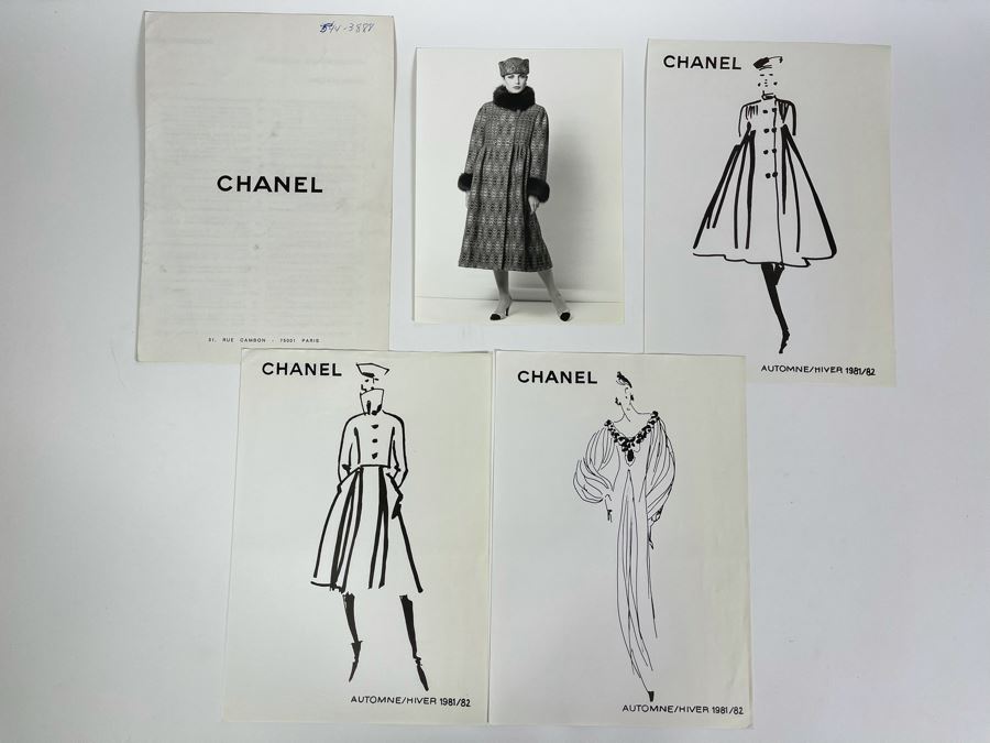 Vintage Chanel Ephemera 1981/1982 Collection Haute Couture Automne/Hiver [Photo 1]