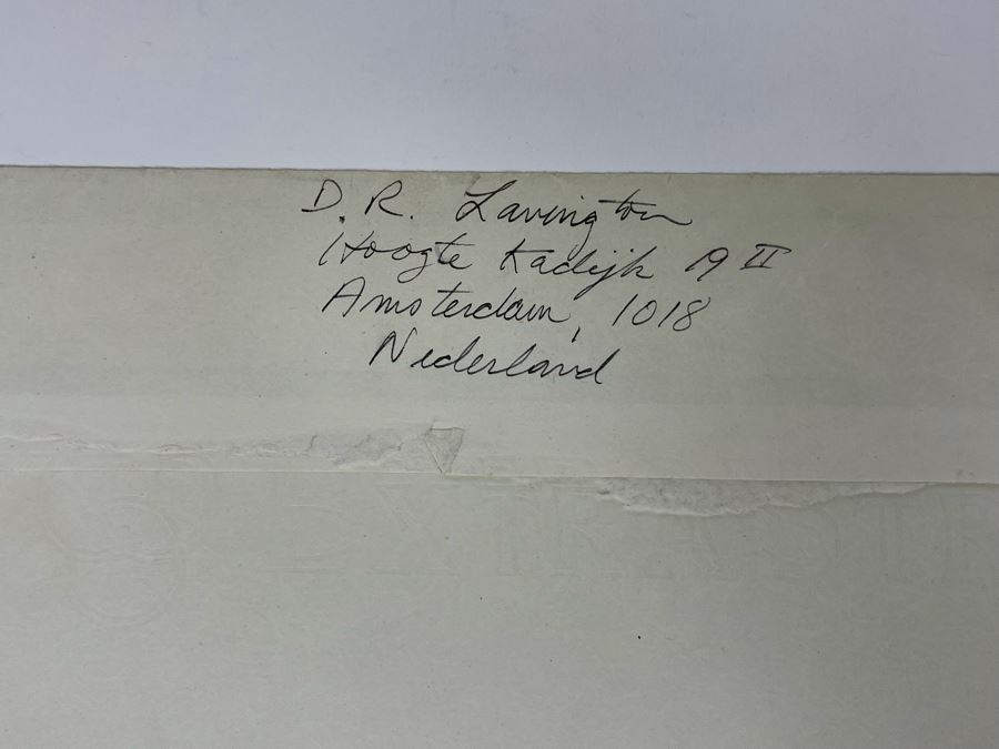 David Lavington (American, 1951–1995) Personal Handwritten Letter By David Lavington On His Handmade Artist Paper 11.5 X 16 [Photo 9]