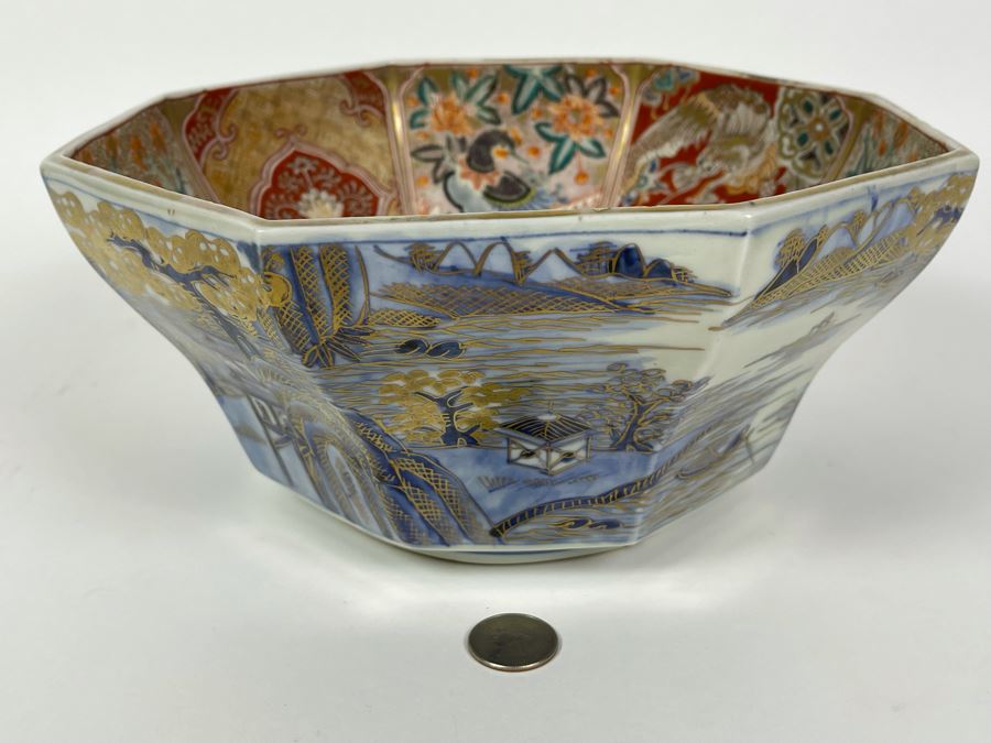 Vintage Japanese Imari Porcelain Bowl 9.75W X 4.75H [Photo 3]