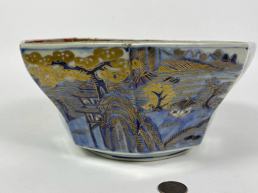 Vintage Japanese Imari Porcelain Bowl 9.75W X 4.75H [Photo 15]