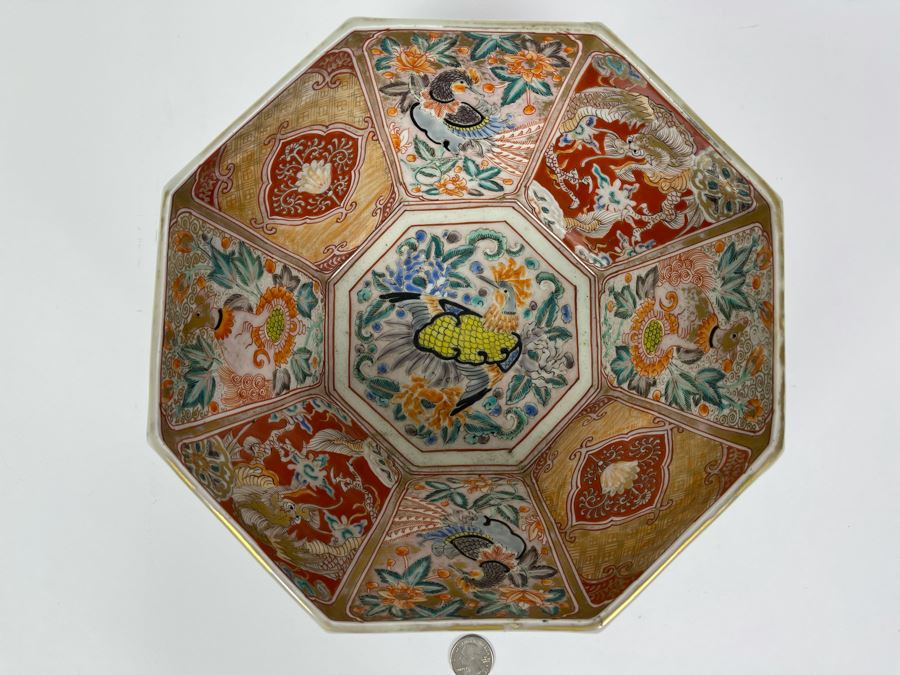 Vintage Japanese Imari Porcelain Bowl 9.75W X 4.75H [Photo 16]