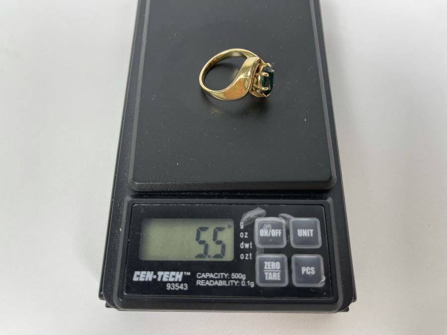 14K Gold Tourmaline Diamond Ring Size 6.25 5.5g Fallbrook Estate (FE) FMV $300 Retail $900 [Photo 11]