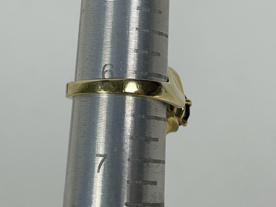 14K Gold Tourmaline Diamond Ring Size 6.25 5.5g Fallbrook Estate (FE) FMV $300 Retail $900 [Photo 10]