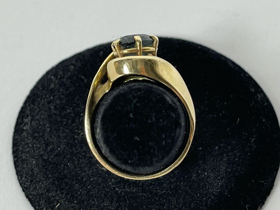 14K Gold Tourmaline Diamond Ring Size 6.25 5.5g Fallbrook Estate (FE) FMV $300 Retail $900 [Photo 7]