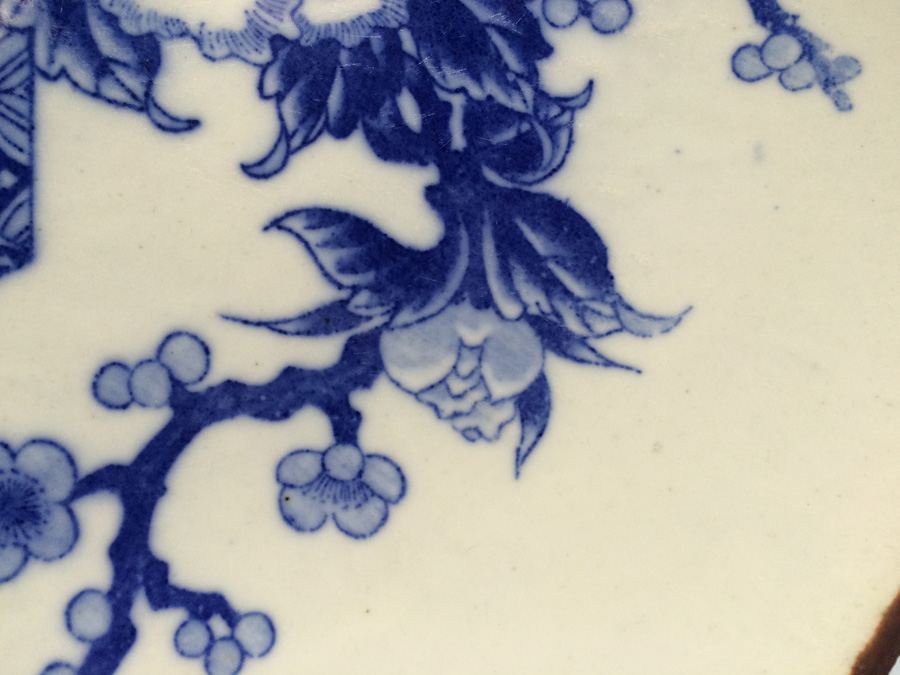 Meiji Japanese Transferware Blue and White Porcelain Plate [Photo 6]