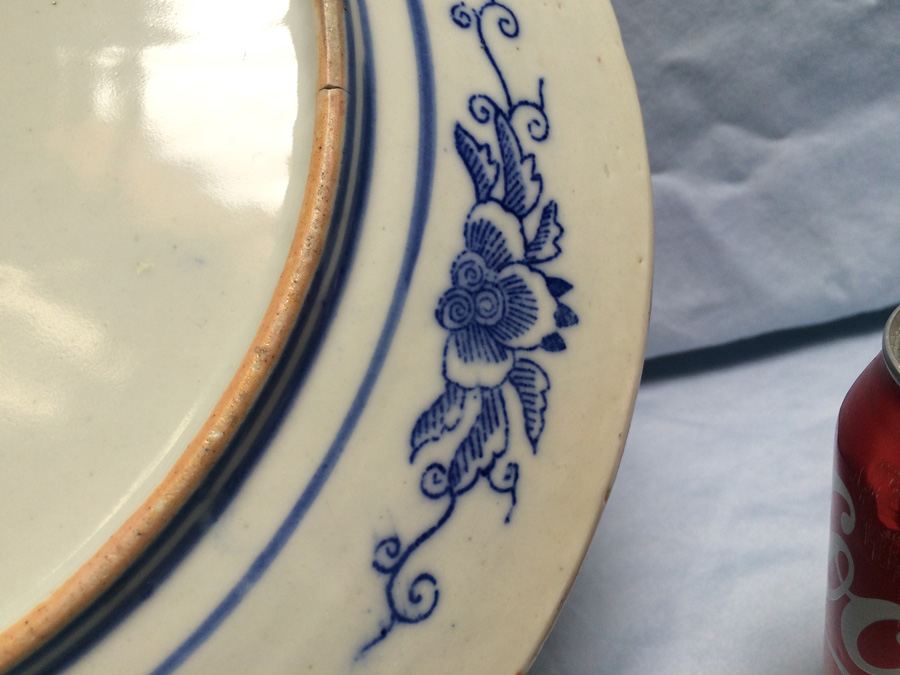 Meiji Japanese Transferware Blue and White Porcelain Plate [Photo 16]
