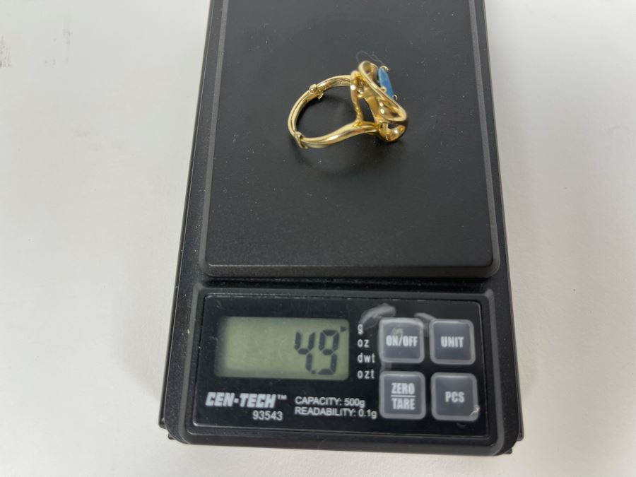 14K Gold Opal Doublet Ring Size 5.75 4.9g FMV $220 Retail $660 [Photo 10]