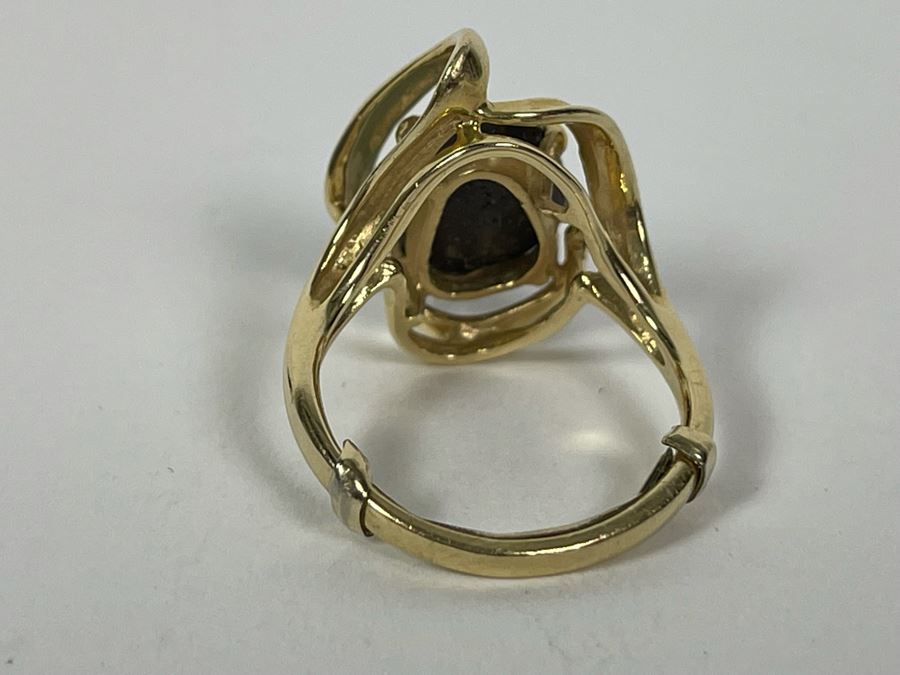 14K Gold Opal Doublet Ring Size 5.75 4.9g FMV $220 Retail $660 [Photo 8]