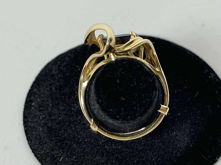 14K Gold Opal Doublet Ring Size 5.75 4.9g FMV $220 Retail $660 [Photo 6]