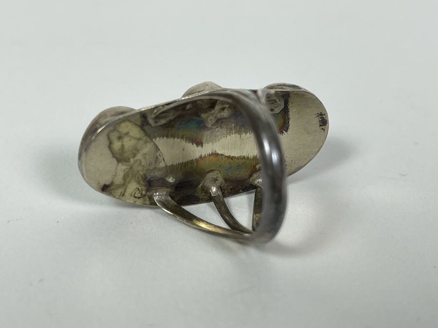 Sterling Silver Turquoise Ring Size 7 8g [Photo 7]