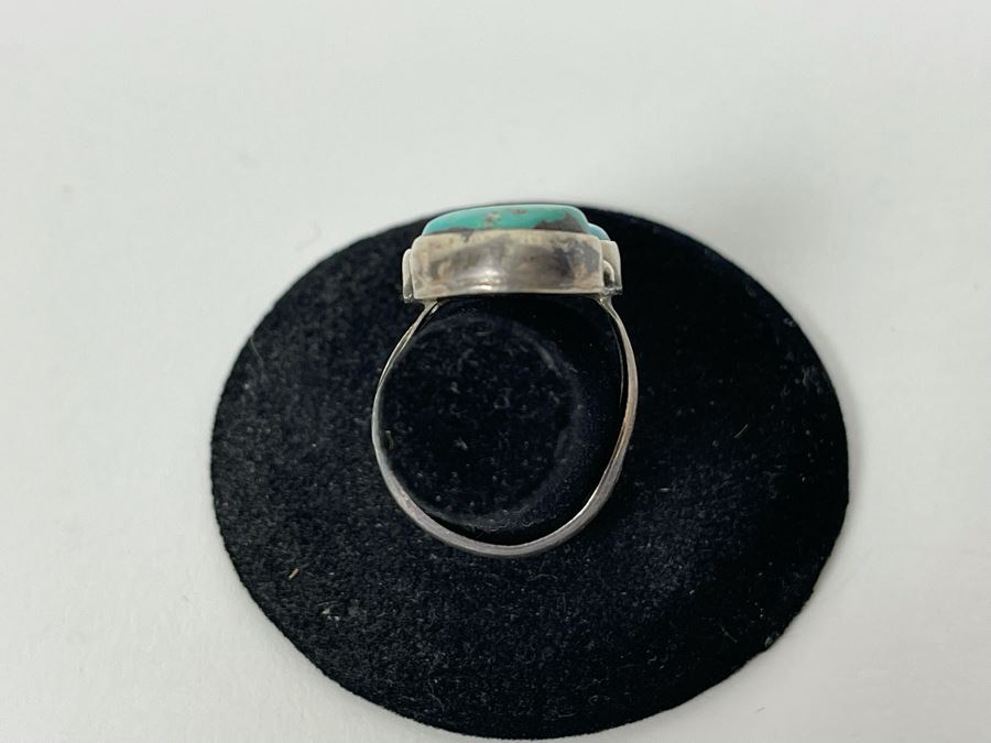 Sterling Silver Turquoise Ring Size 7 8g [Photo 5]