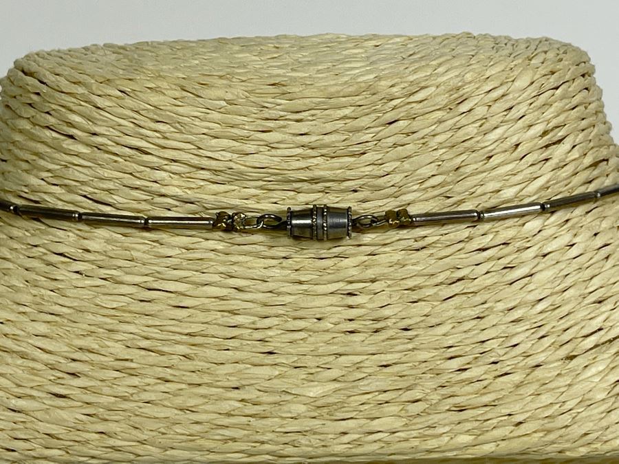 Sterling Silver Mother Of Pearl 22' Necklace 52.2g [Photo 7]