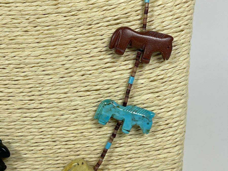 Native American Carved Stone Horse Fetish 26' Necklace [Photo 4]