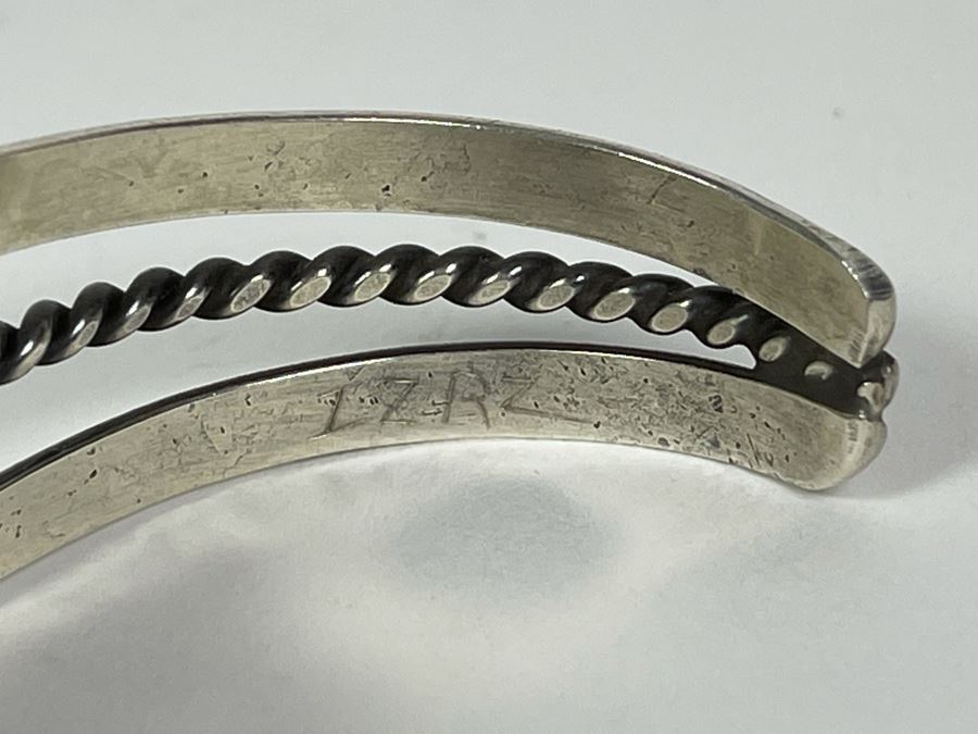 Native American Sterling Silver Turquoise Cuff Bangle 2.5W 43.4g [Photo 12]