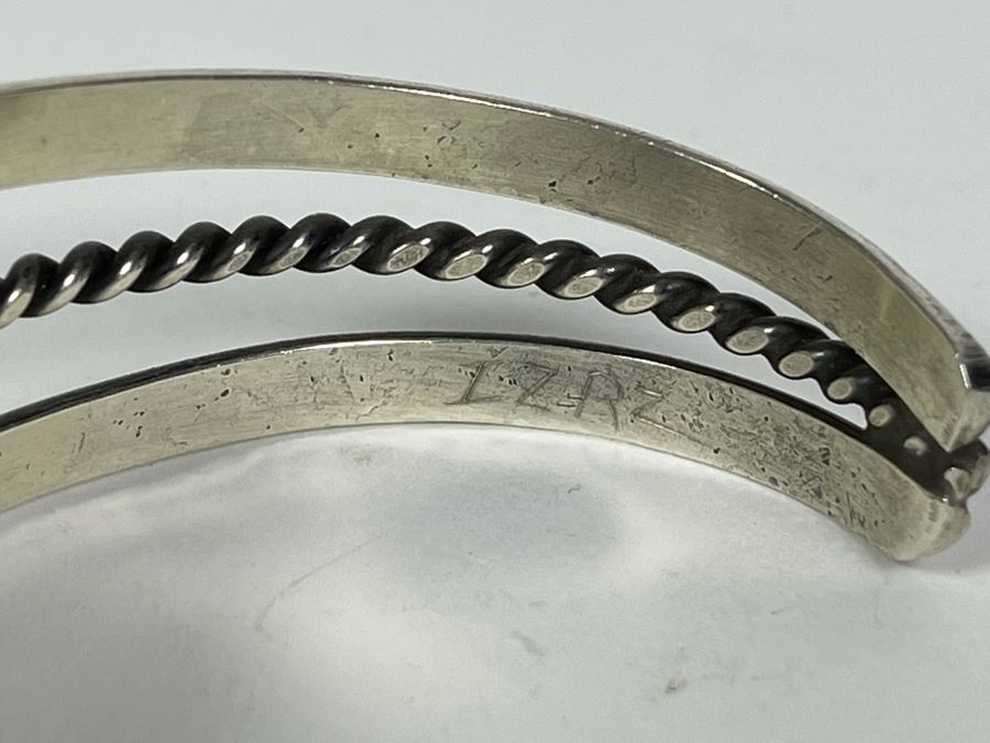 Native American Sterling Silver Turquoise Cuff Bangle 2.5W 43.4g [Photo 9]