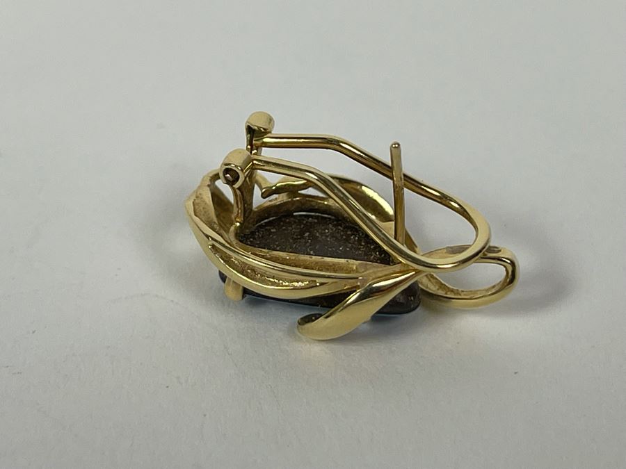 14K Gold Opal Doublet Earring 4.6g [Photo 5]