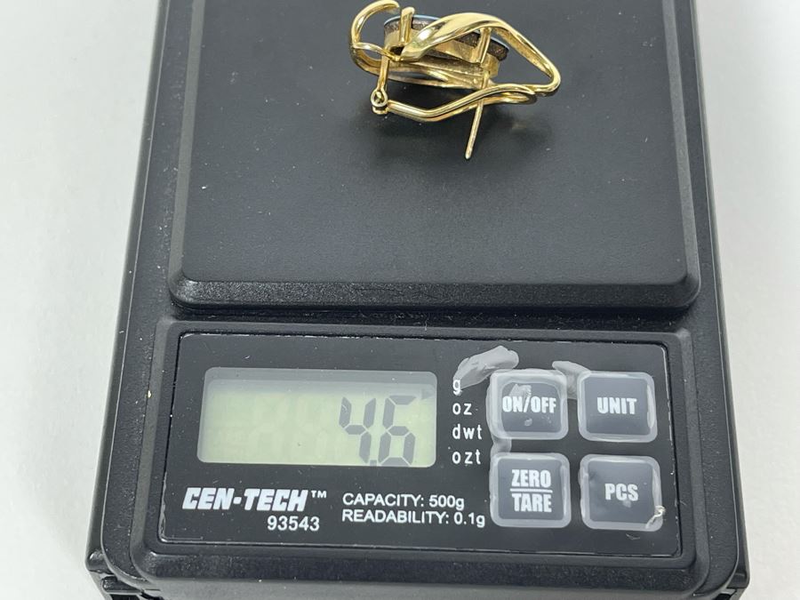 14K Gold Opal Doublet Earring 4.6g [Photo 8]