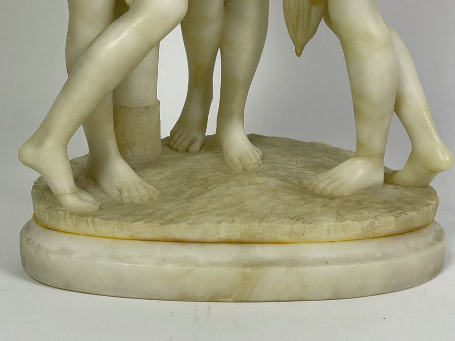 Carved Stone Sculpture After Antonio Canova 'The Three Graces' 8W X 5D X 14.5H [Photo 8]