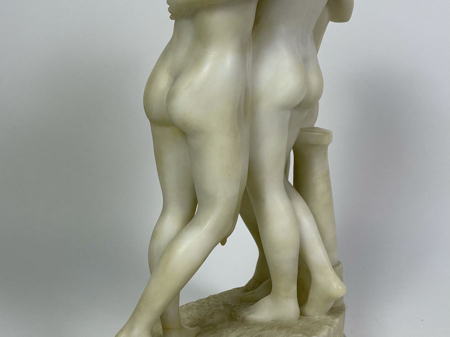 Carved Stone Sculpture After Antonio Canova 'The Three Graces' 8W X 5D X 14.5H [Photo 12]