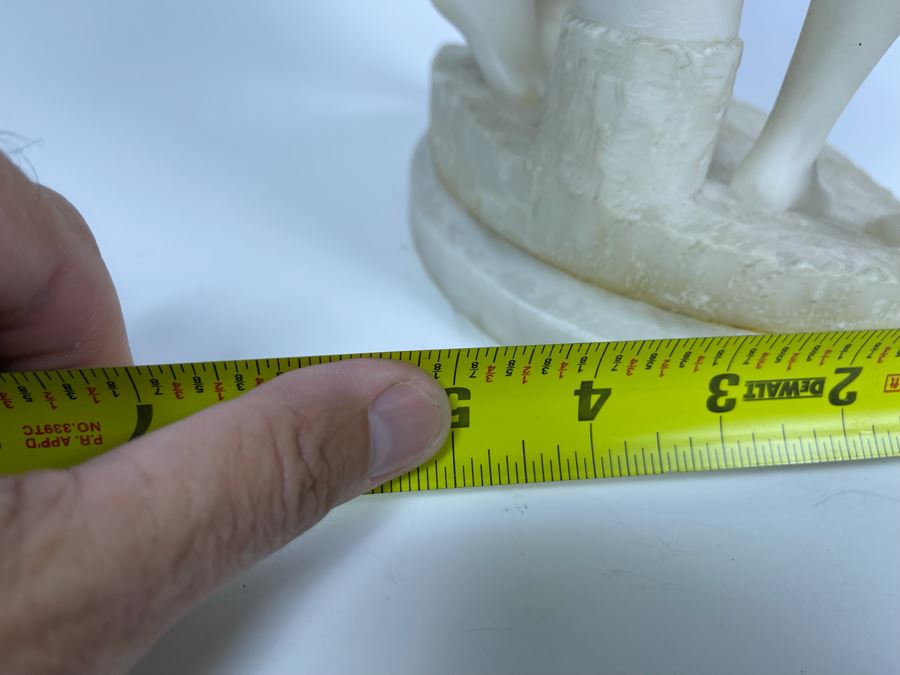 Carved Stone Sculpture After Antonio Canova 'The Three Graces' 8W X 5D X 14.5H [Photo 17]