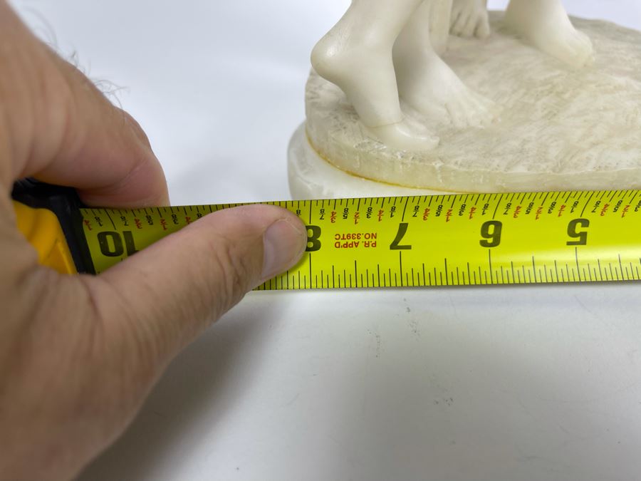 Carved Stone Sculpture After Antonio Canova 'The Three Graces' 8W X 5D X 14.5H [Photo 16]