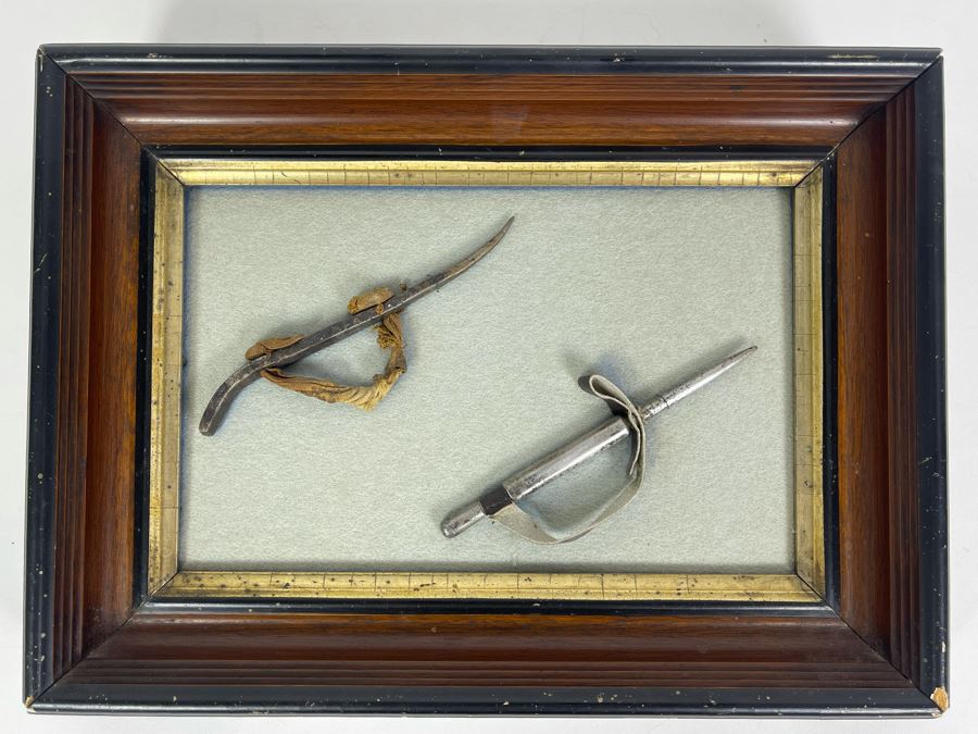 Framed Pair Of Vintage Navy Nautical Marlinspikes 11W X 8H [Photo 1]