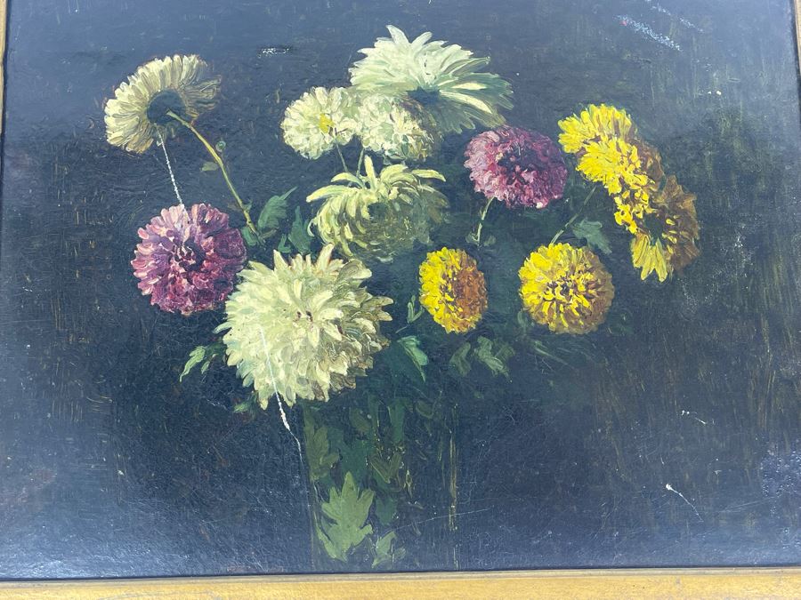 Antique Still Life Painting 18 X 12 [Photo 3]