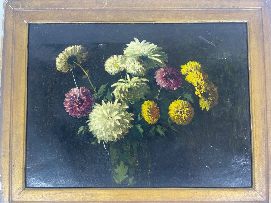Antique Still Life Painting 18 X 12 [Photo 2]
