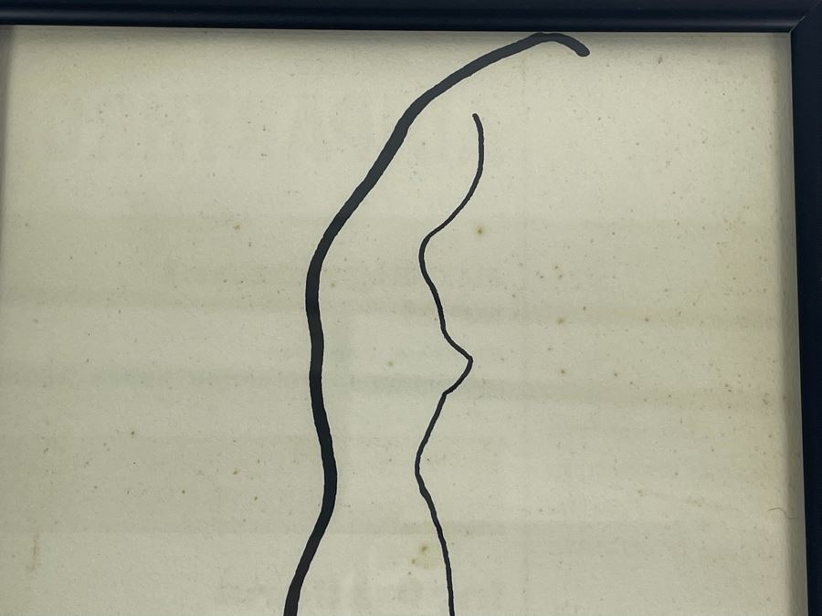 Original Nude Line Drawing C Meurs 7.5 X 10 [Photo 4]