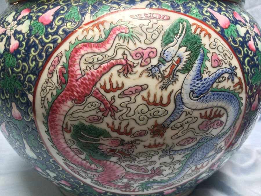 Vintage Chinese Fish Bowl Or Jardiniere [Photo 36]