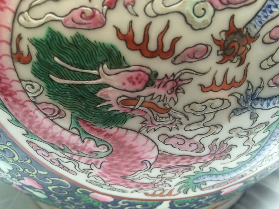 Vintage Chinese Fish Bowl Or Jardiniere [Photo 9]