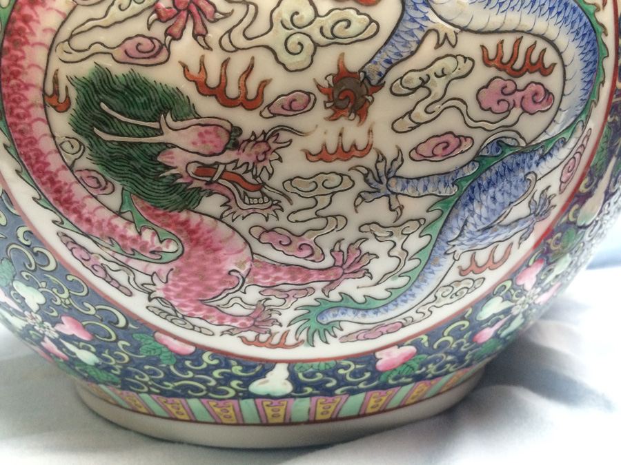 Vintage Chinese Fish Bowl Or Jardiniere [Photo 37]