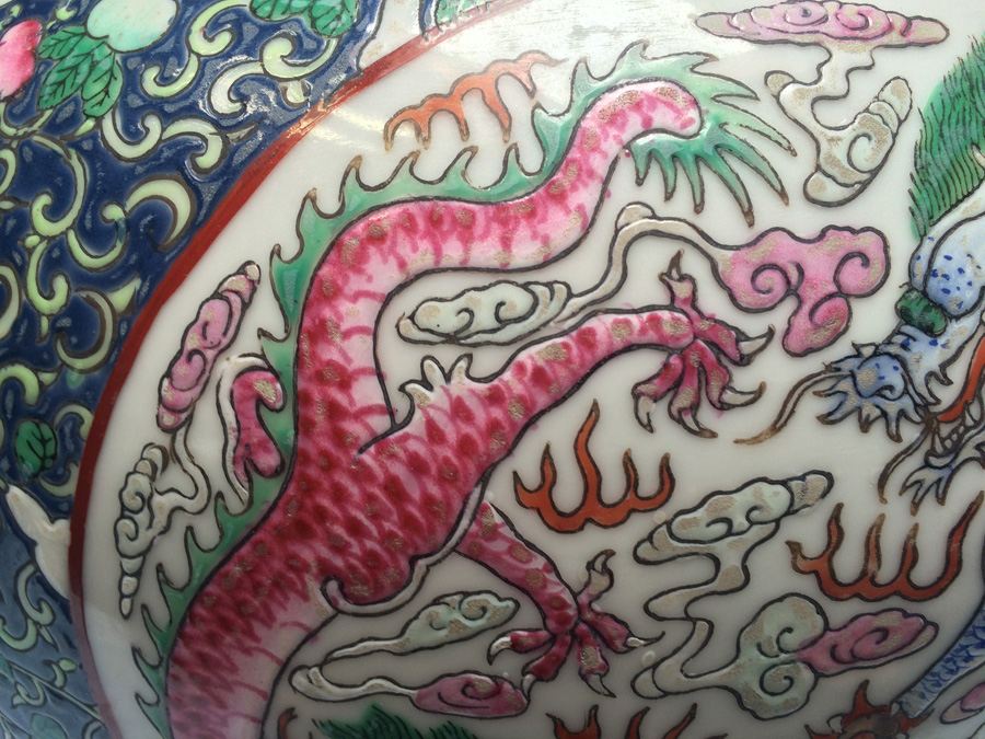 Vintage Chinese Fish Bowl Or Jardiniere [Photo 8]