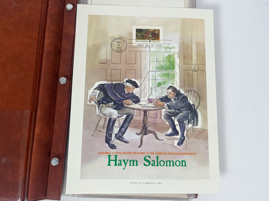 Vintage Binder Of First Day Issue Stamps Apx 37 Stamps 9 X 13 [Photo 5]